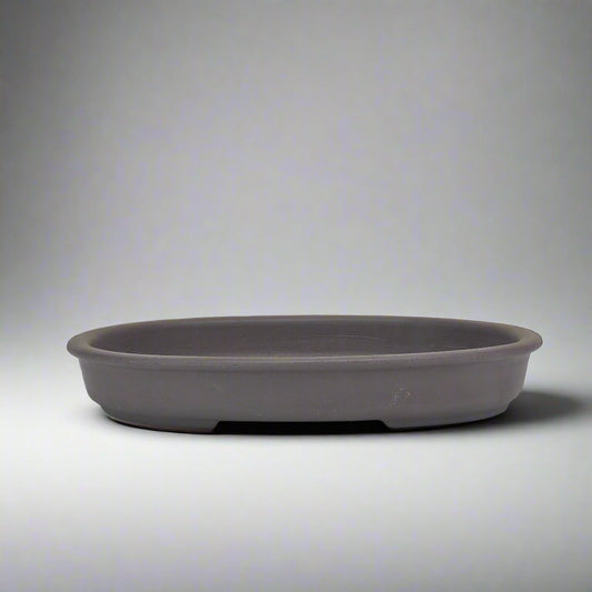 20cm Premium Unglazed Bonsai Pot | Oval | 20cm x 15cm x 3cm | Brown