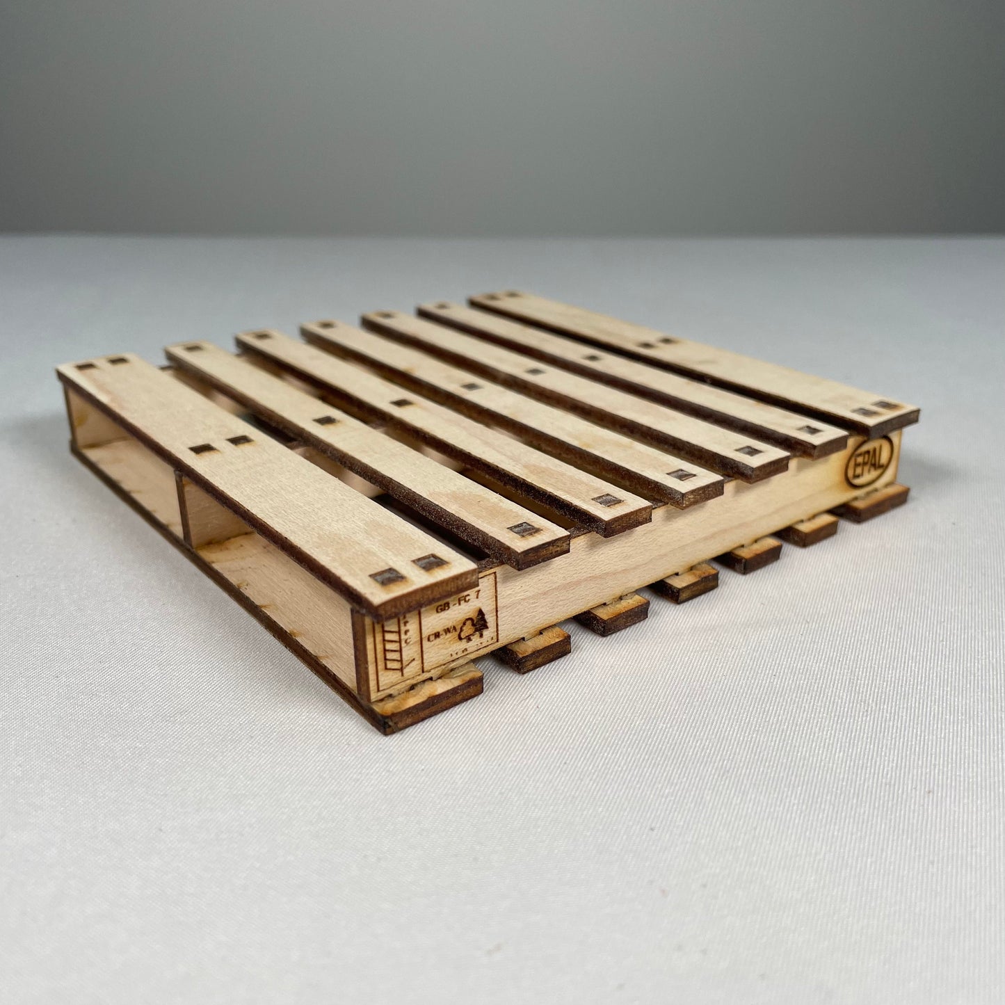 Pallet Coaster - Flatpack Model Kit by Curious Rabbit ®