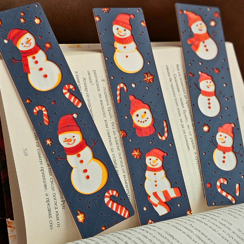 Snowy Smiles – Christmas Bookmark Set