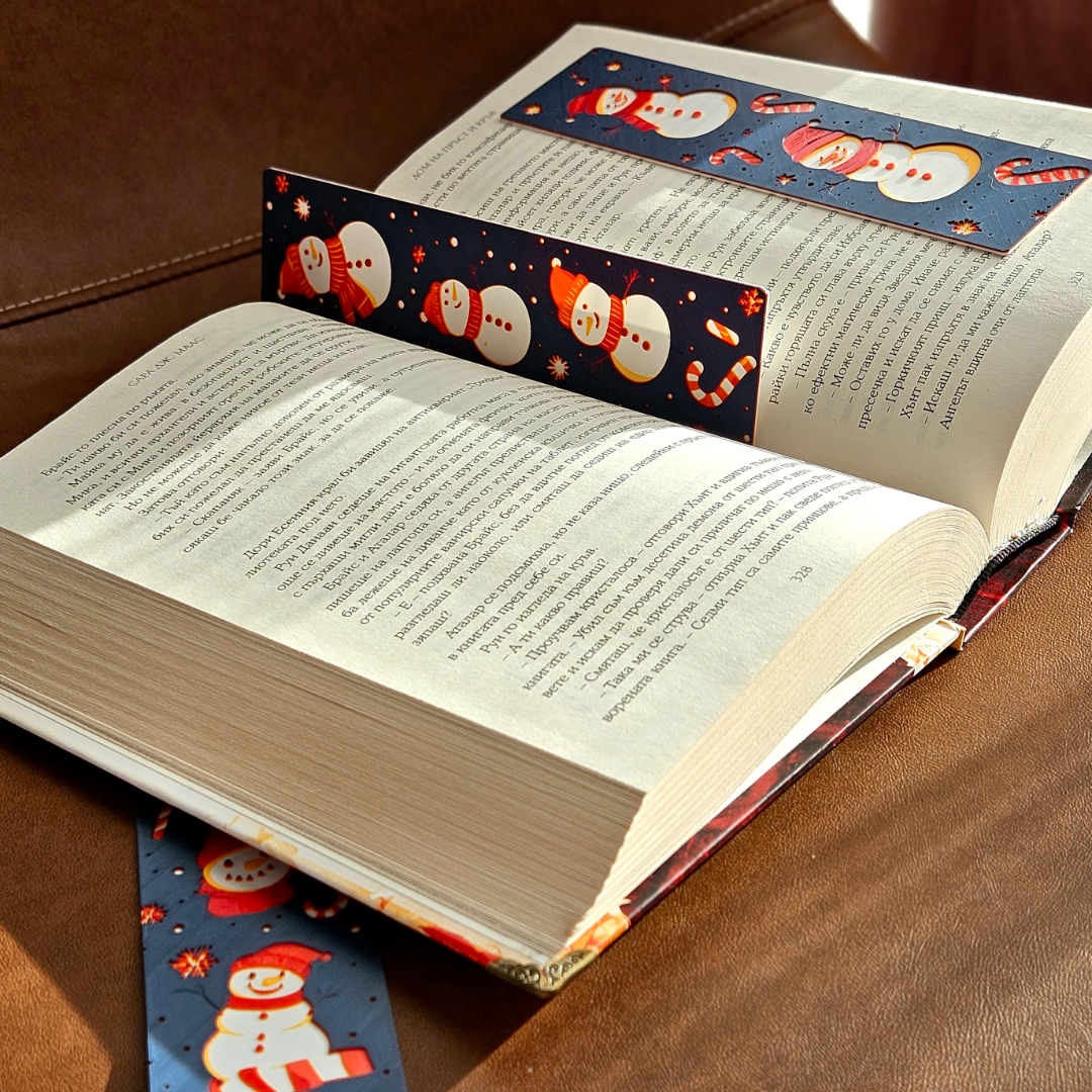 Snowy Smiles – Christmas Bookmark Set