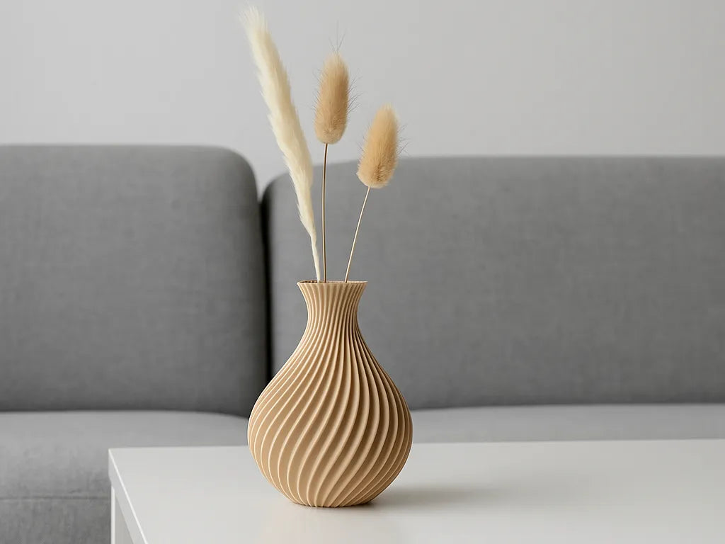 The Susanna Vase – Organic Spiral 3D Printed Decor