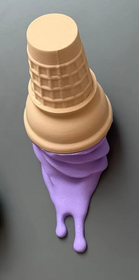 Melting Ice Cream Wall Hook | Fridge Magnet | 3D Printed Home Decor | Colourful Hook Set