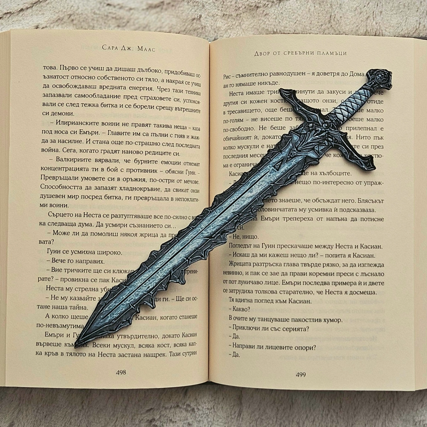 Nightfang Sword Bookmark | 3D Printed Fantasy Blade | Gothic Book Mark for Readers & Gamers