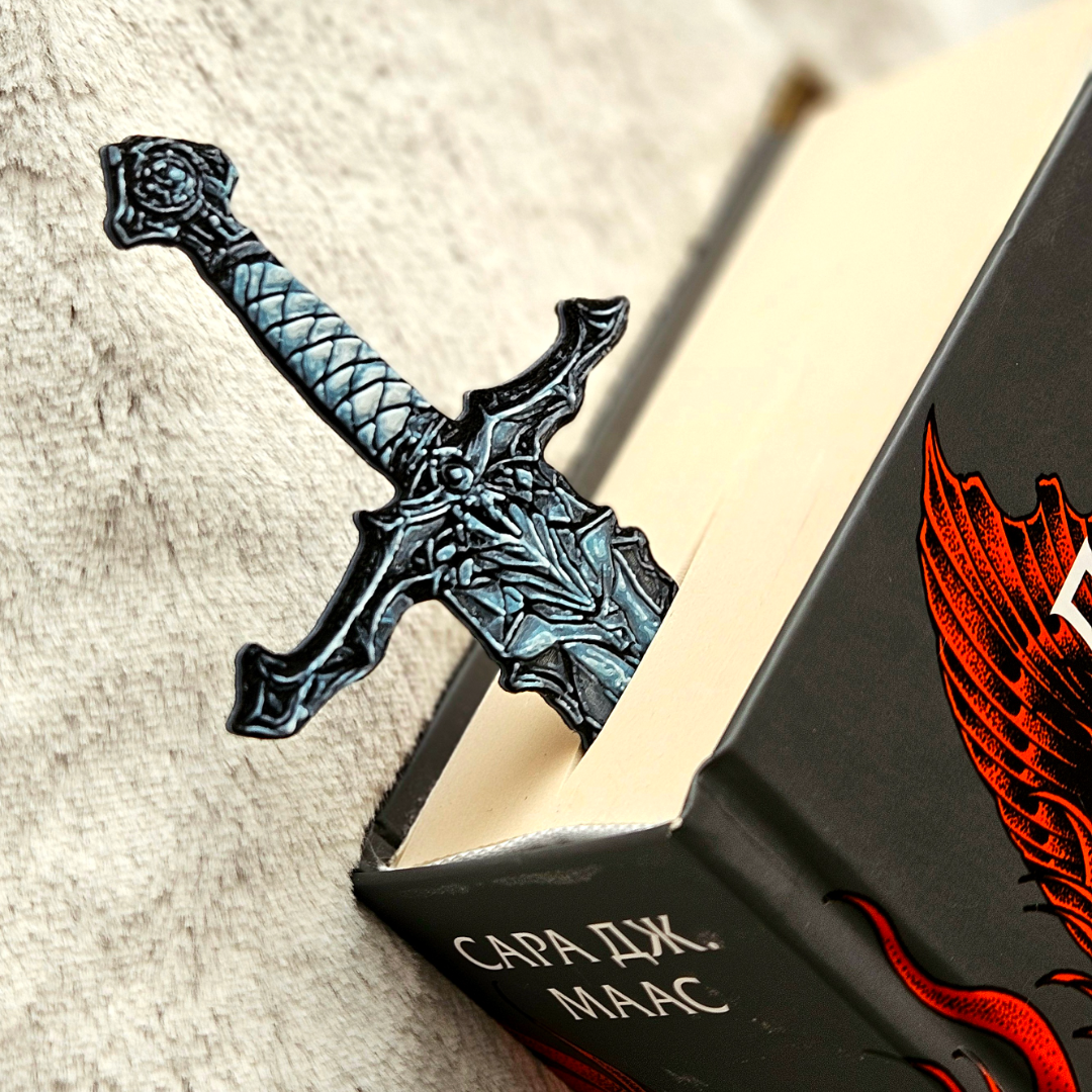 Nightfang Sword Bookmark | 3D Printed Fantasy Blade | Gothic Book Mark for Readers & Gamers