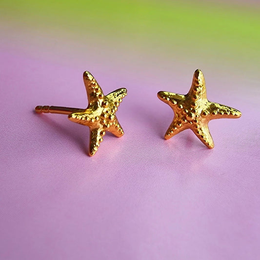 Gold Starfish Stud