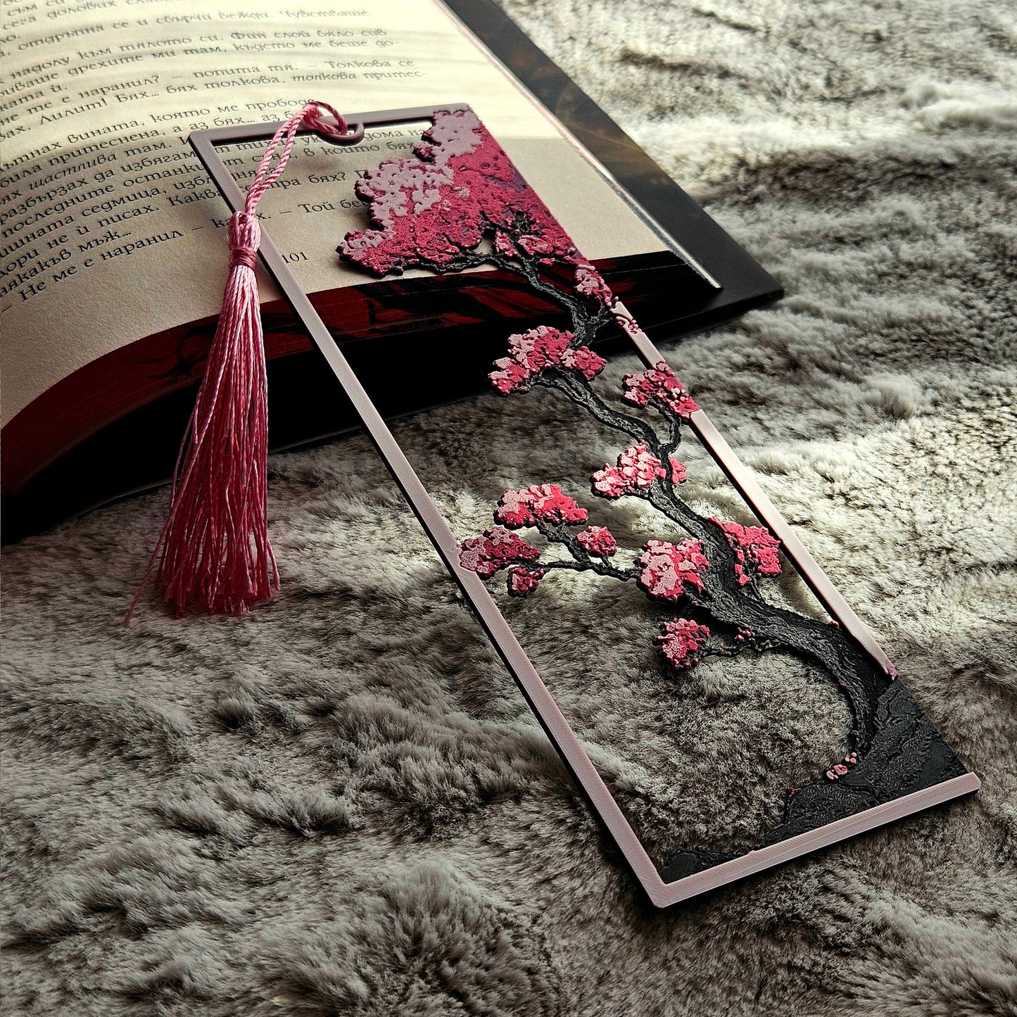 Sakura Tree Bookmark | Japanese Cherry Blossom Book Mark | 3D Printed Gift for Readers