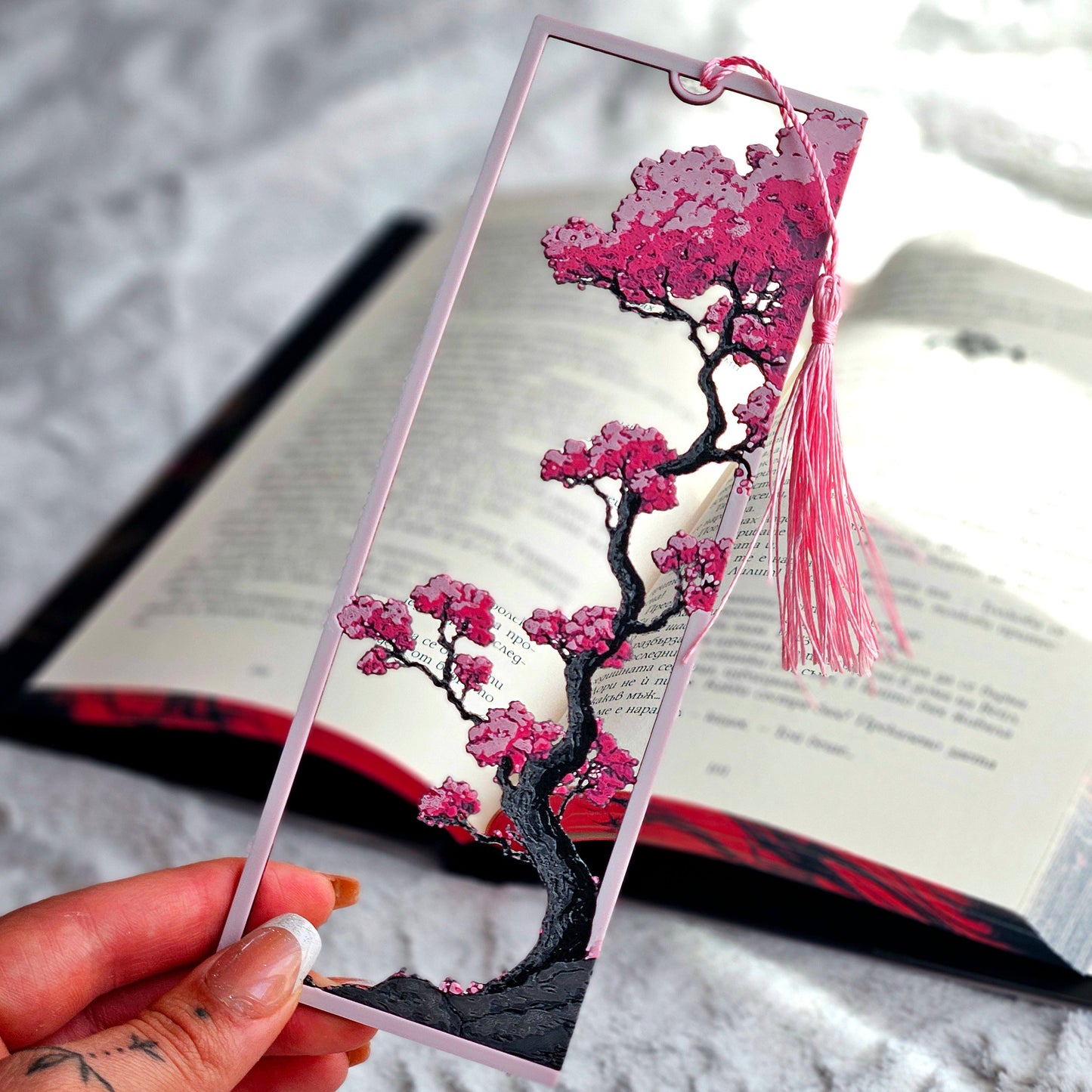 Sakura Tree Bookmark | Japanese Cherry Blossom Book Mark | 3D Printed Gift for Readers