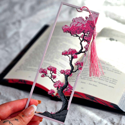Sakura Tree Bookmark | Japanese Cherry Blossom Book Mark | 3D Printed Gift for Readers