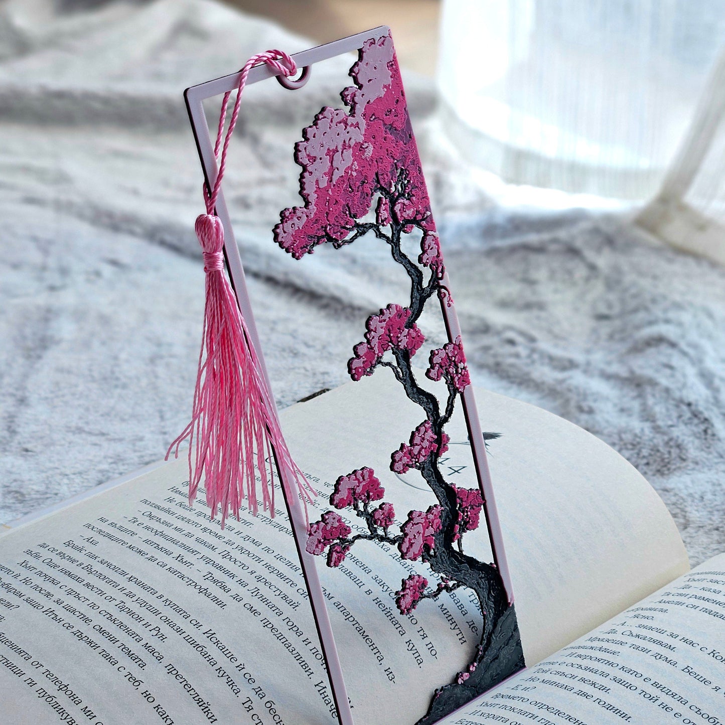 Sakura Tree Bookmark | Japanese Cherry Blossom Book Mark | 3D Printed Gift for Readers