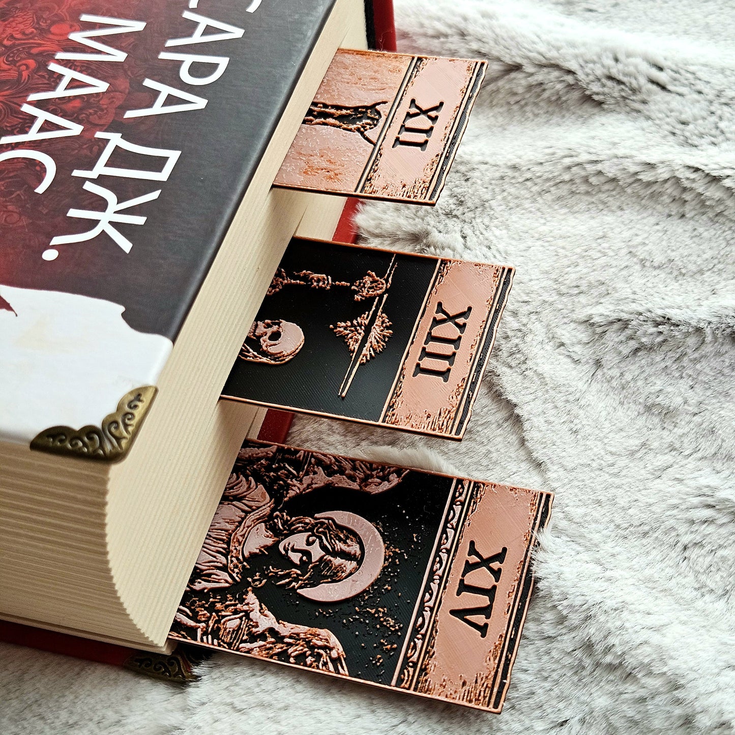 Gothic Tarot Bookmarks Set #5 | Major Arcana | The Hanged Man, Death & Temperance