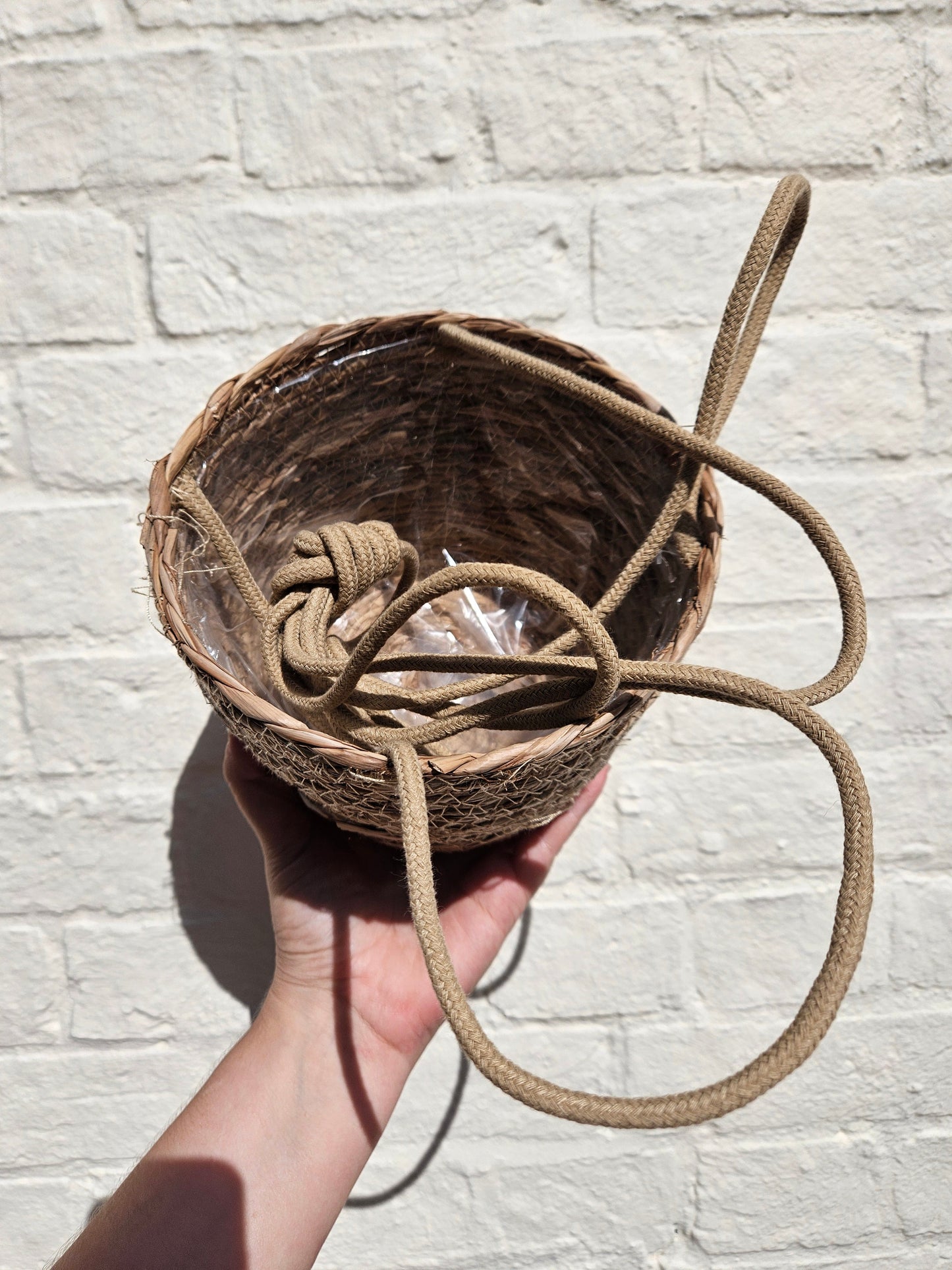 Rope hanging basket - 5 colours available