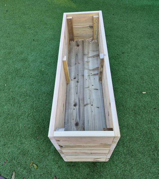40cm garden wooden decking planter