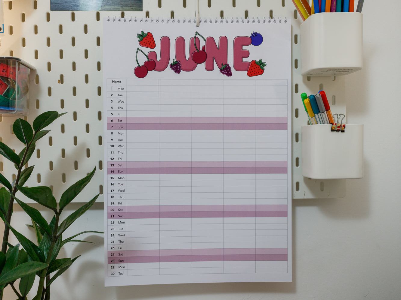 2026 Colourful A3 Family Planner