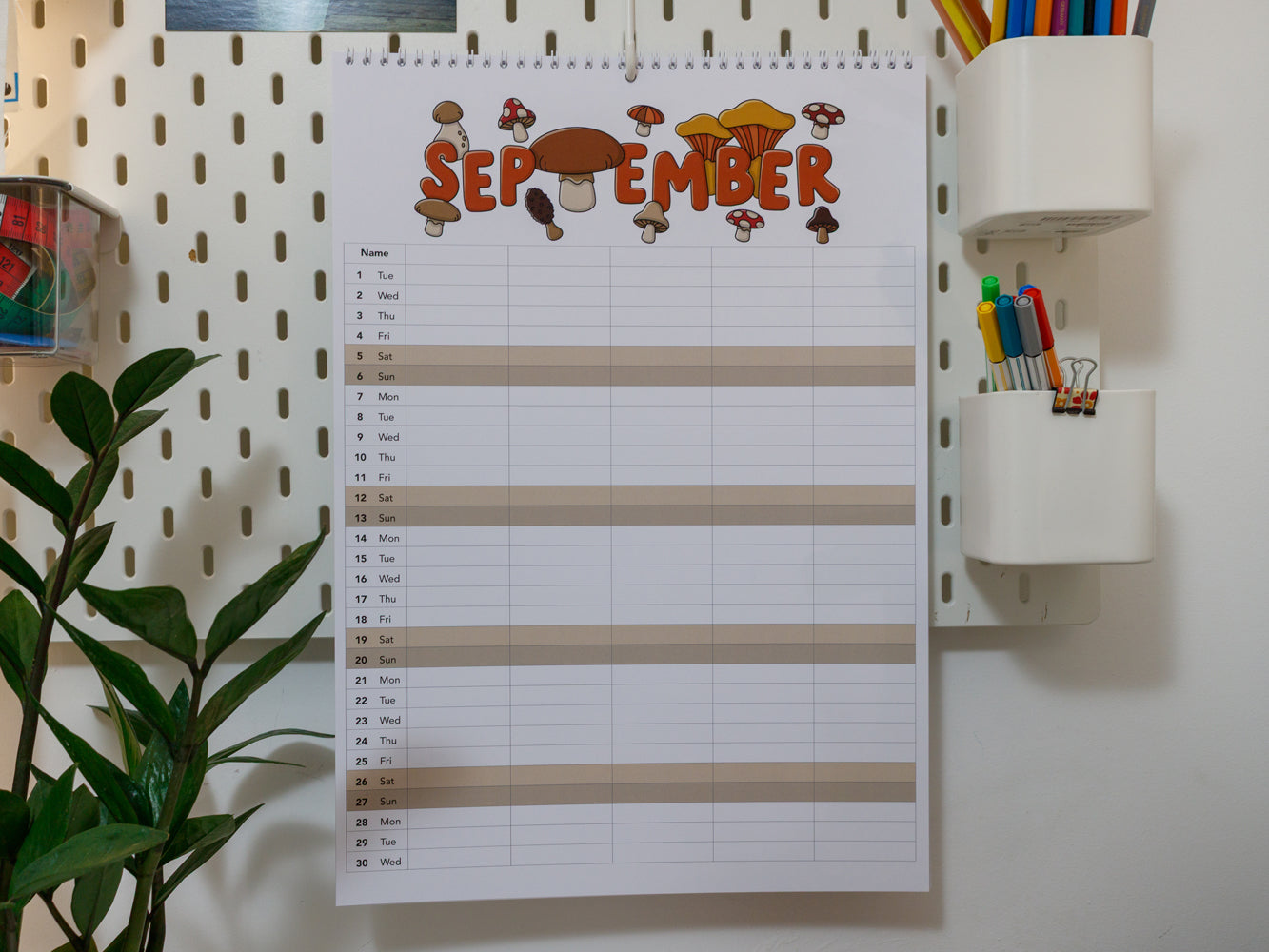 2026 Colourful A3 Family Planner