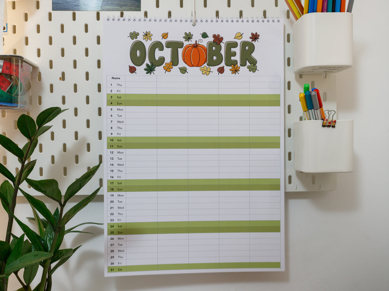 2026 Colourful A3 Family Planner