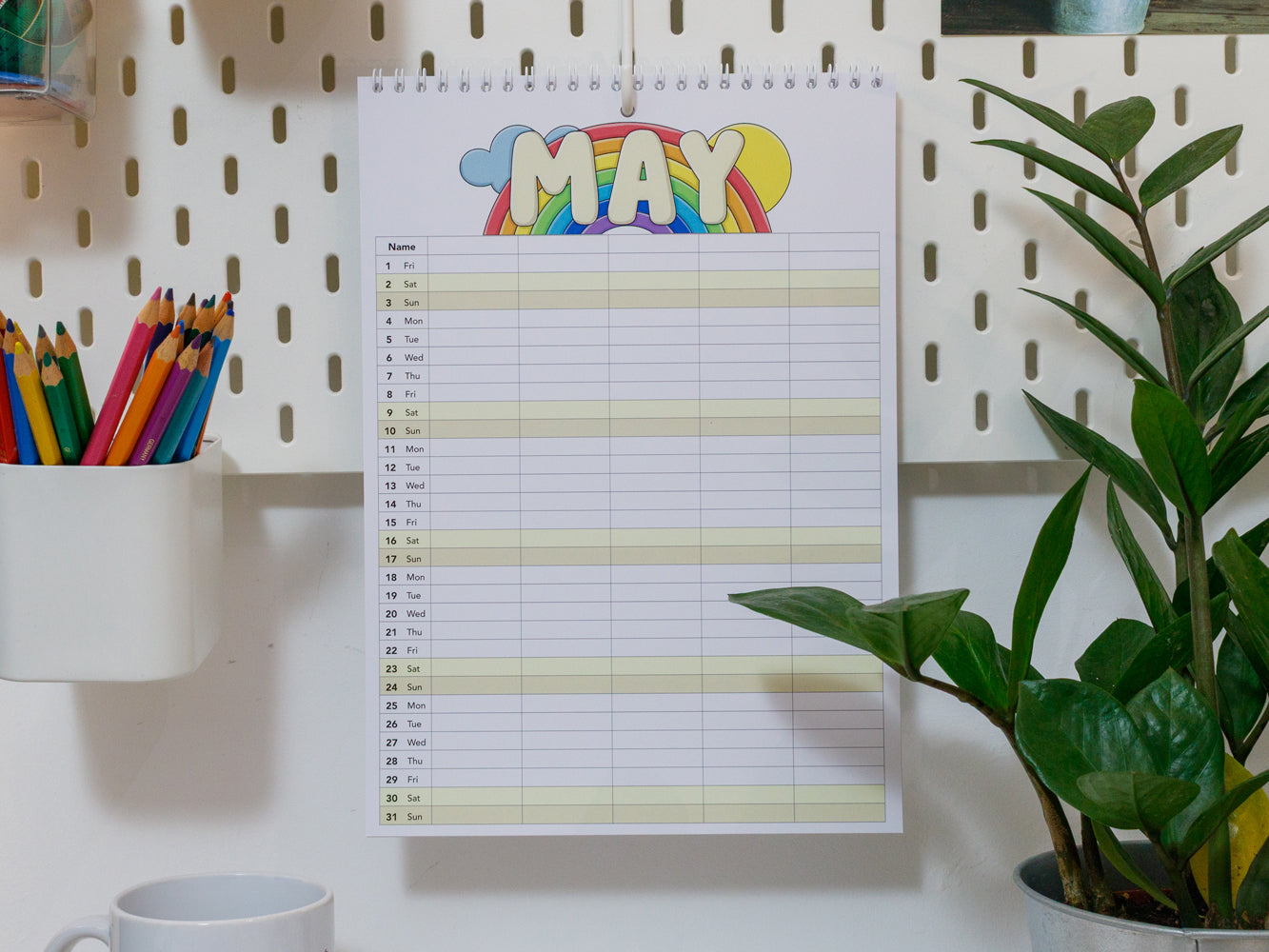 2026 Colourful A4 Family Planner