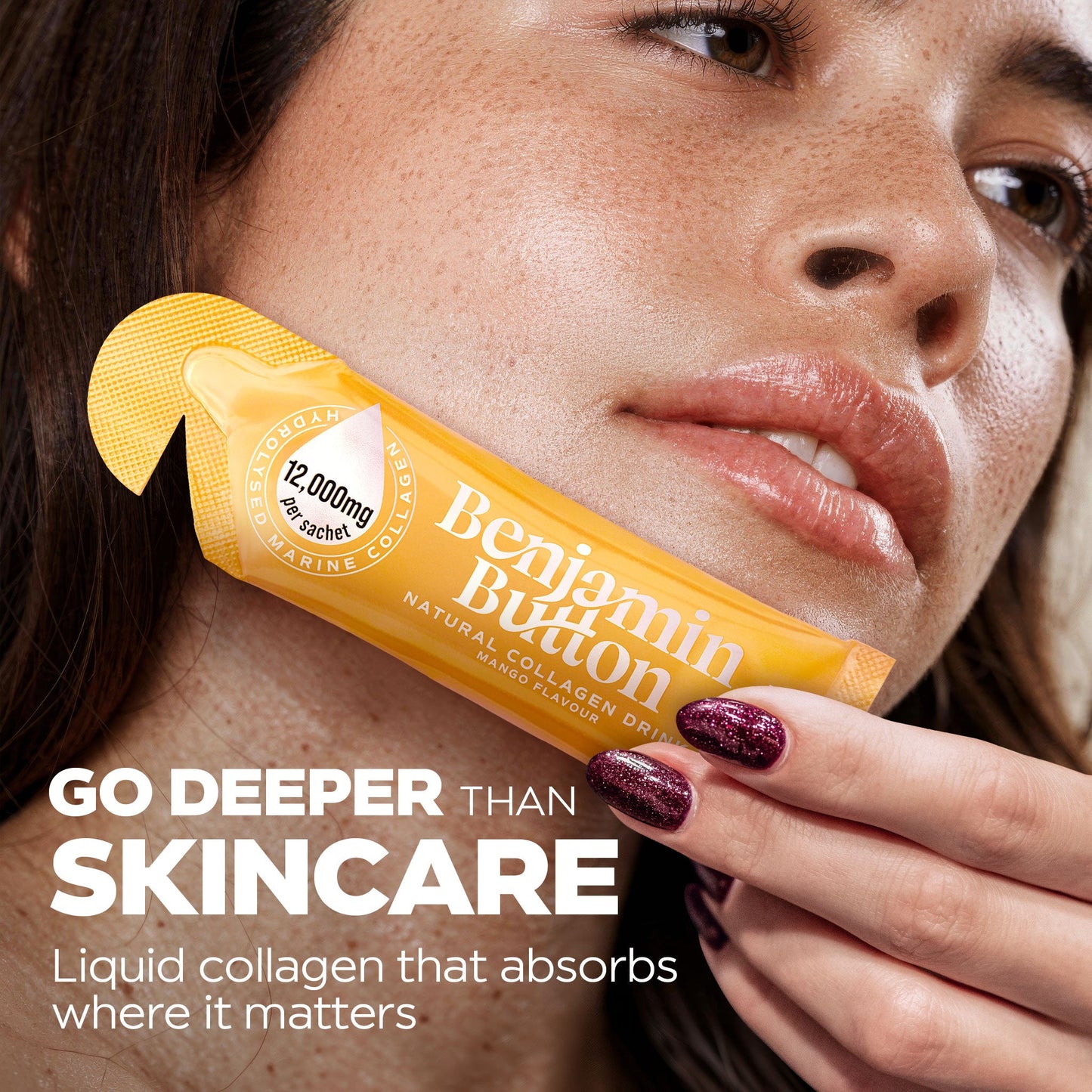 Benjamin Button 12,000mg Marine Collagen Drink - Mango Liquid Sachets