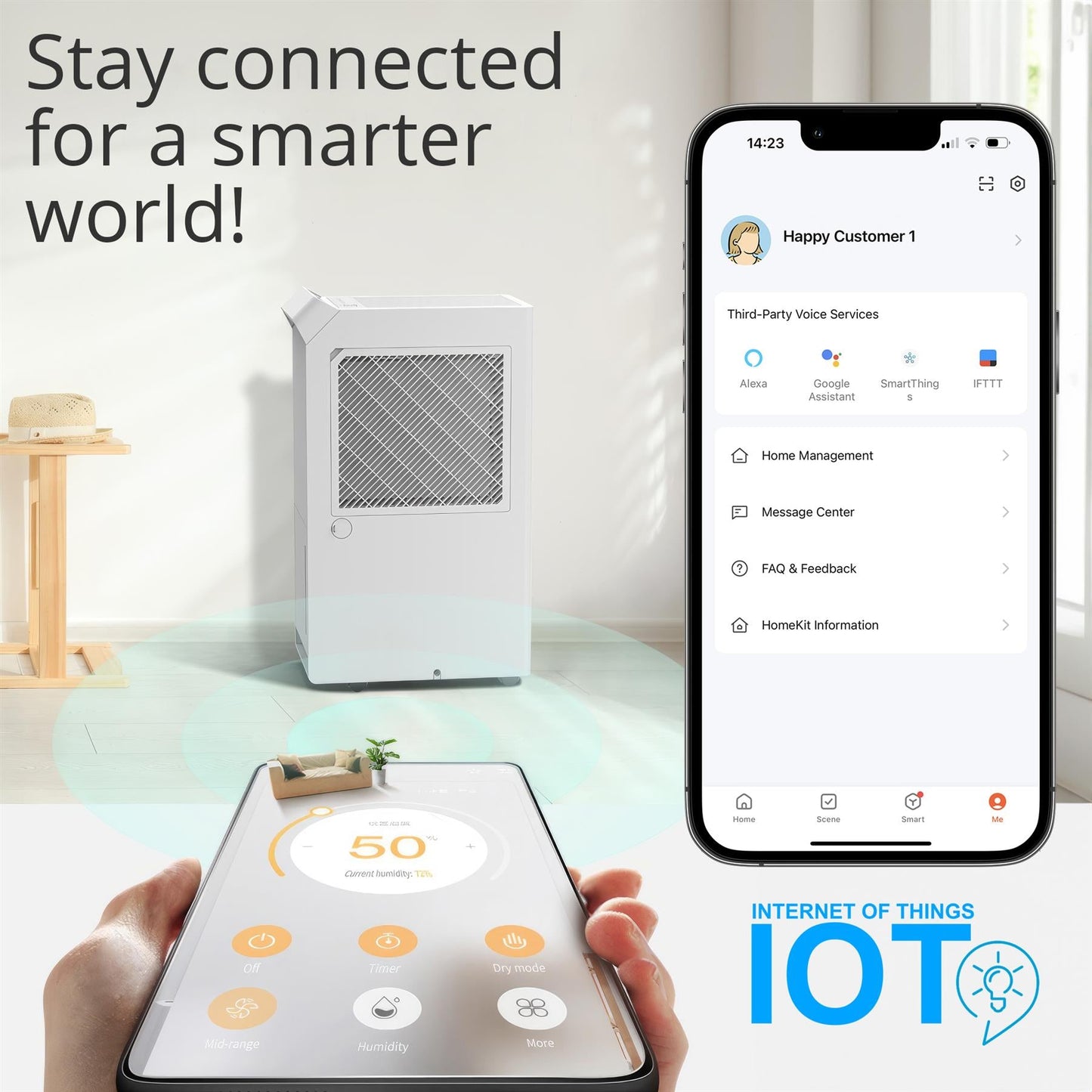 25L/Day Dehumidifier with Smart App Controls