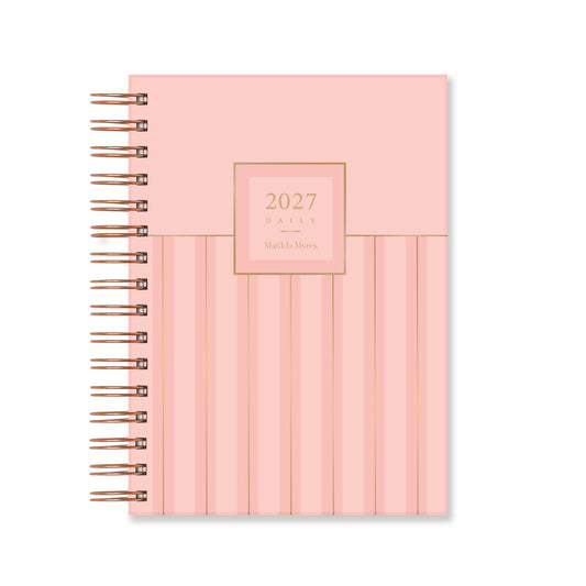 Matilda Myres | 2027 Diary - A5 Daily Planner with Rose Gold Wiro | Day-to-Page