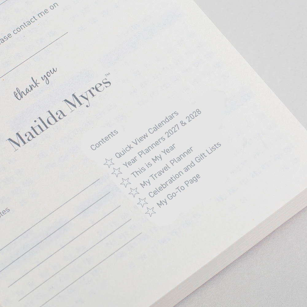 Matilda Myres | 2027 Diary - A6 Daily Planner | Day-to-Page