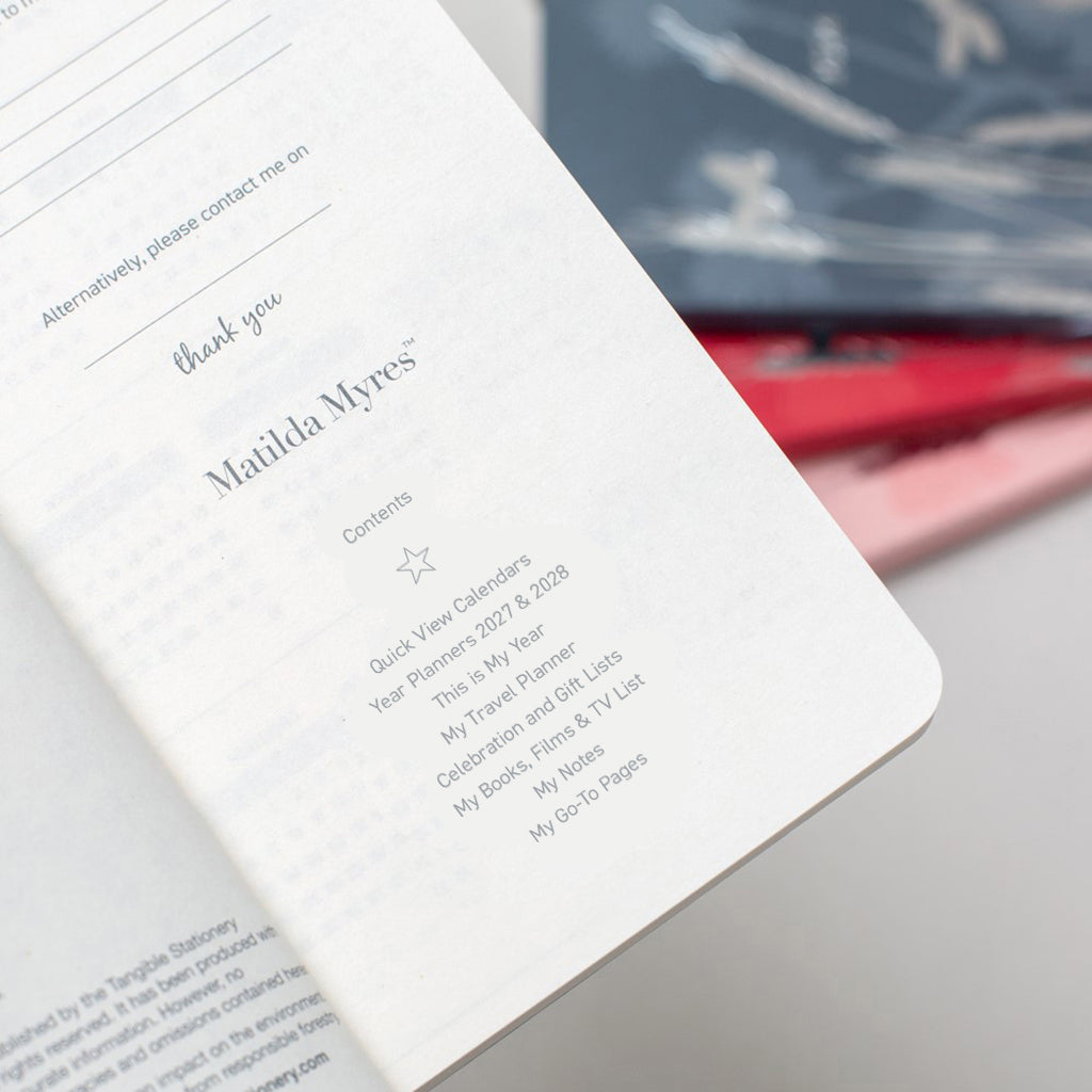 Matilda Myres | 2027 Diary - Slim Weekly Planner with Notes | Week-to-View