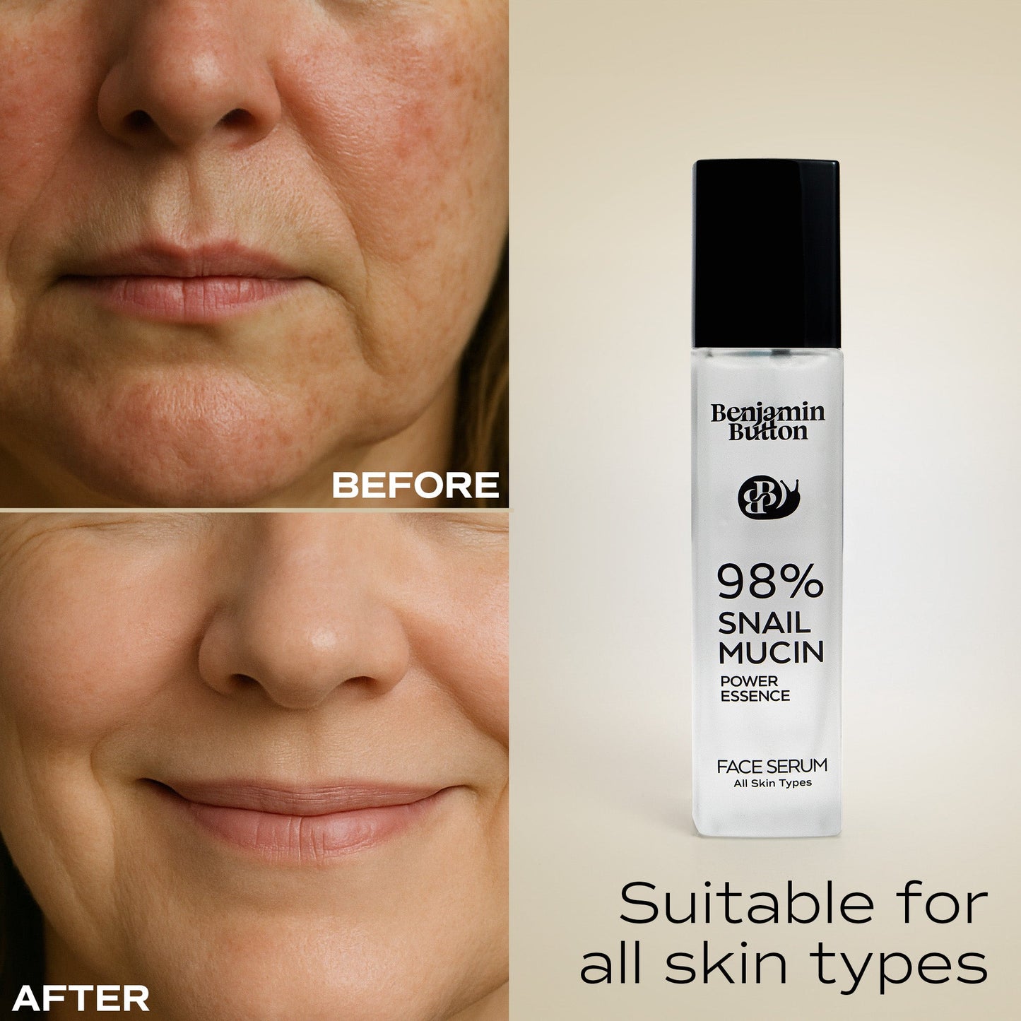 Snail Mucin Serum 98% - Hydrating Snail Secretion Serum - 100ml
