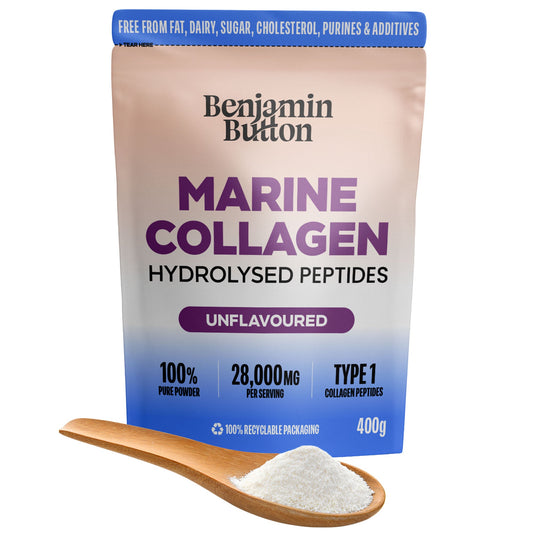 Benjamin Button Marine Collagen Peptides Powder - 400g - Unflavoured
