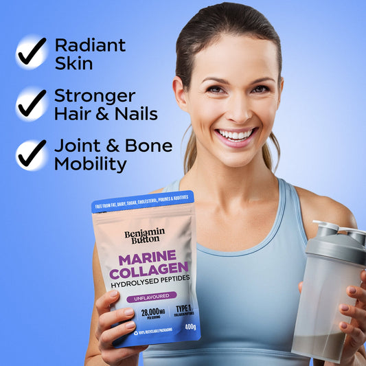 Benjamin Button Marine Collagen Peptides Powder - 400g - Unflavoured