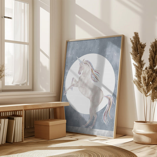 Rising Unicorn Print