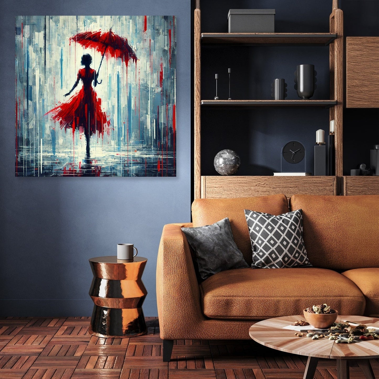 Rainy Day Silhouette Canvas