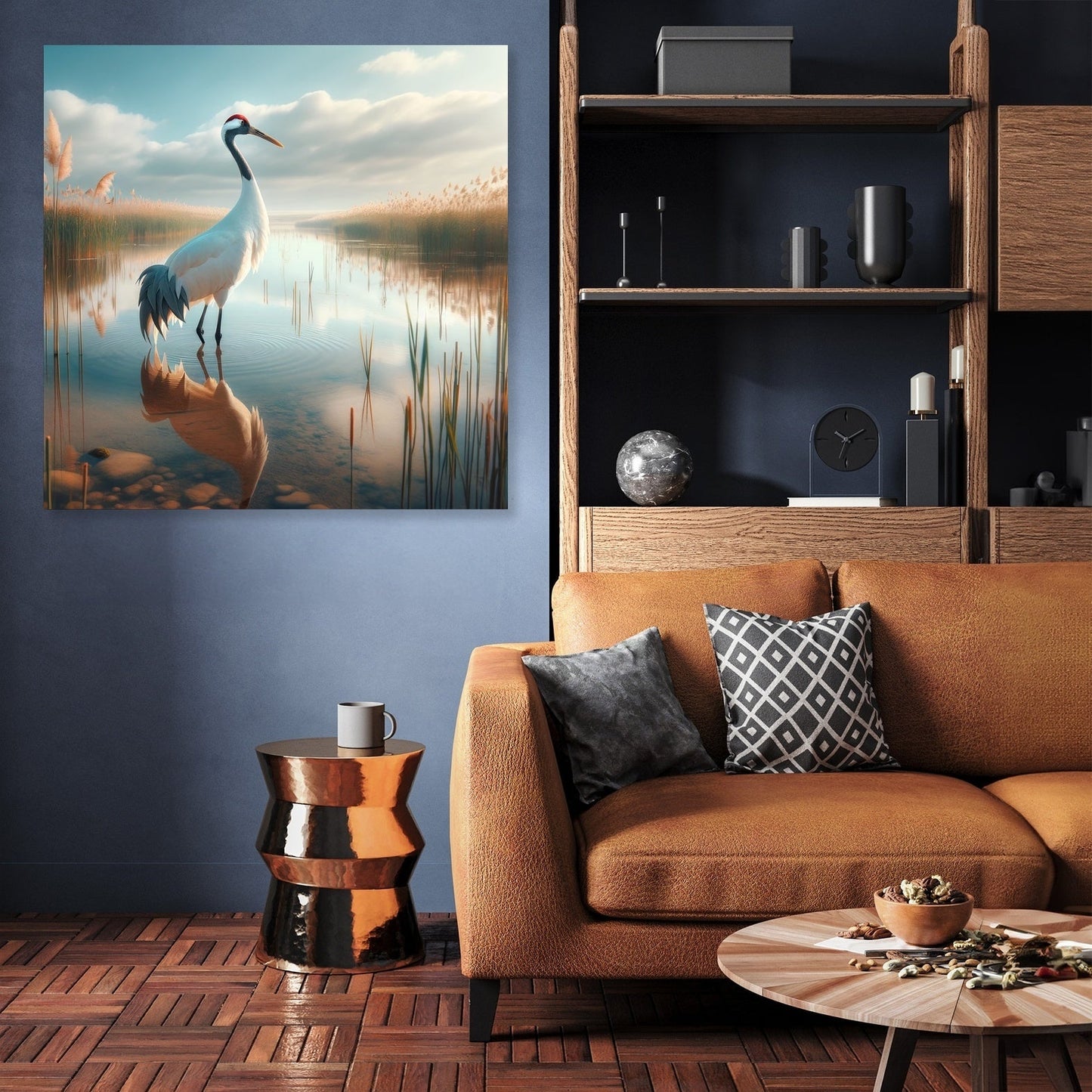 Crane Elegance Canvas