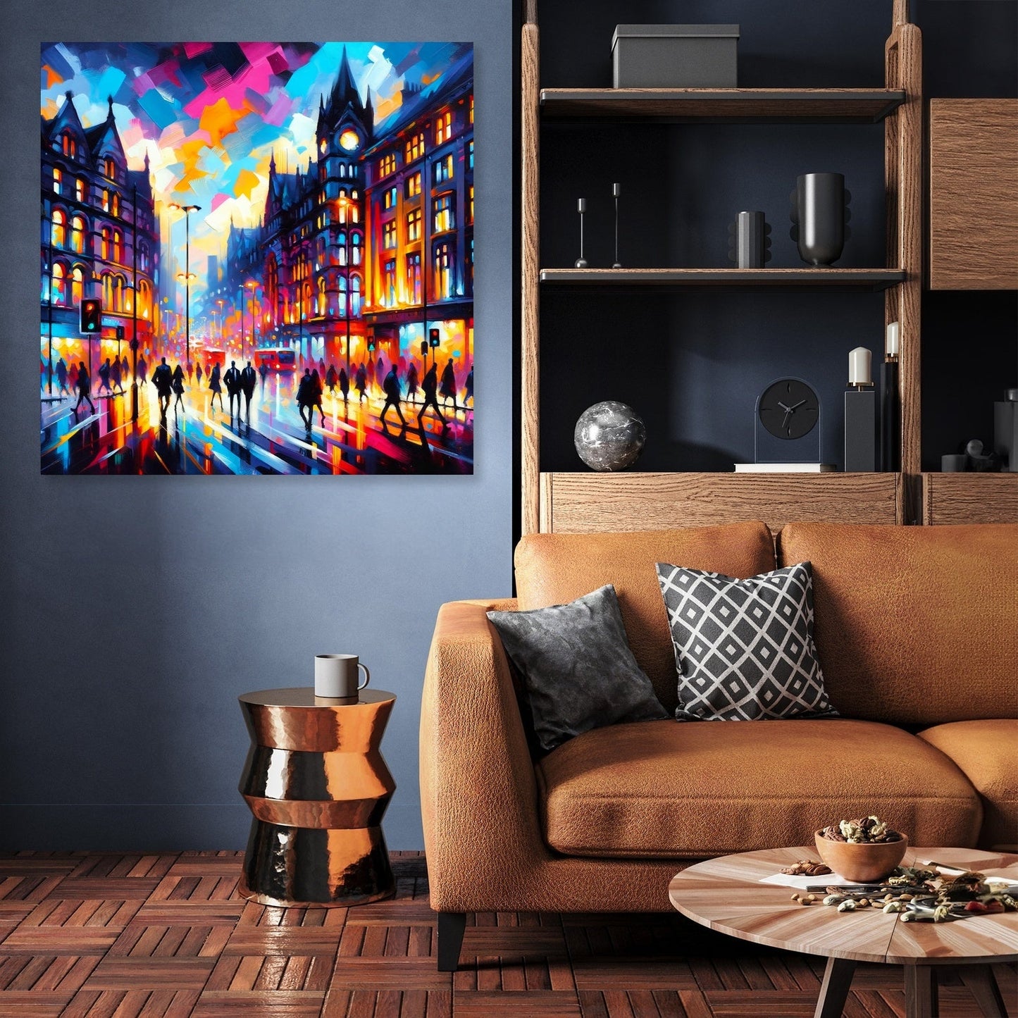 Manchester Oxford Road Twilight Canvas