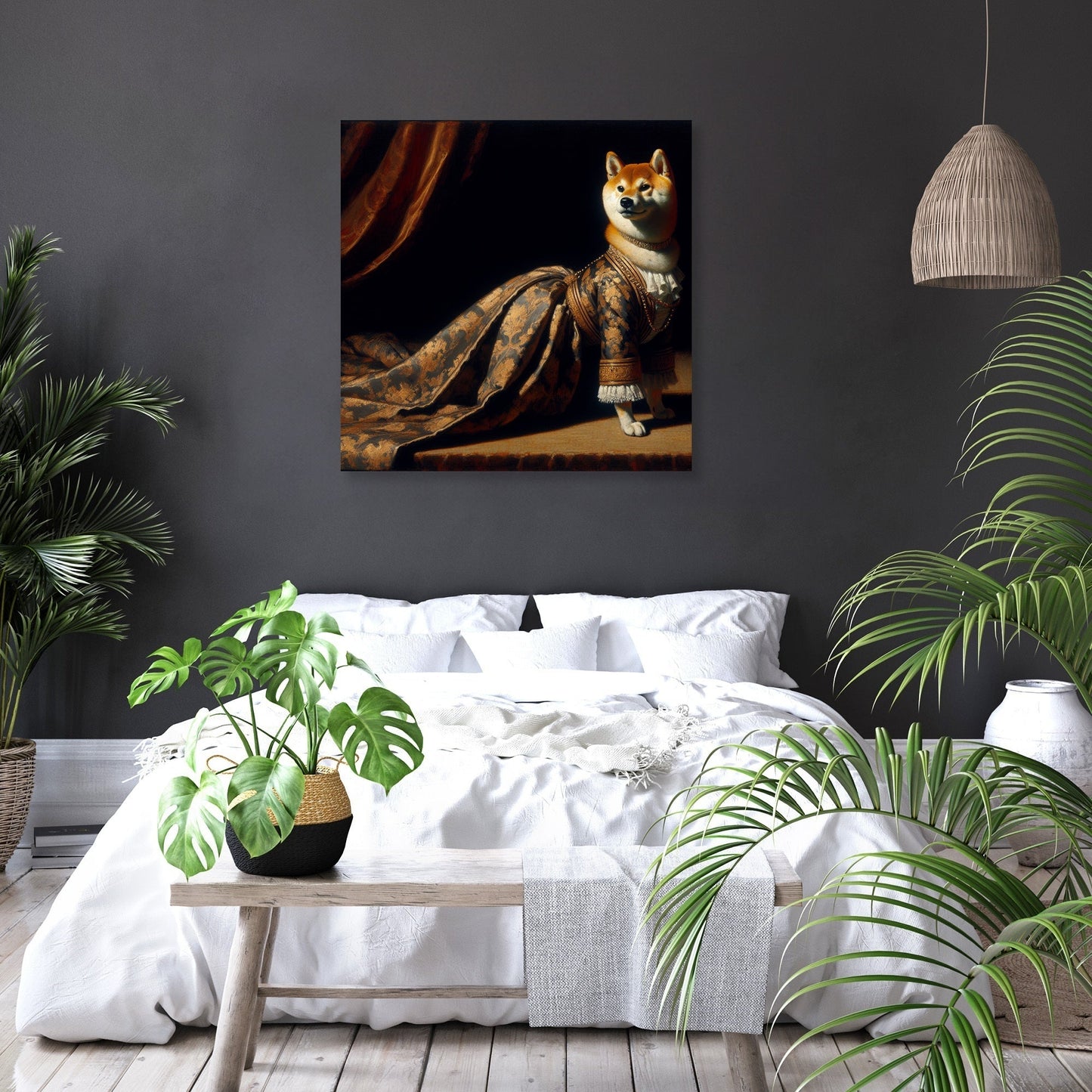 Regal Shiba Twilight Majesty Canvas