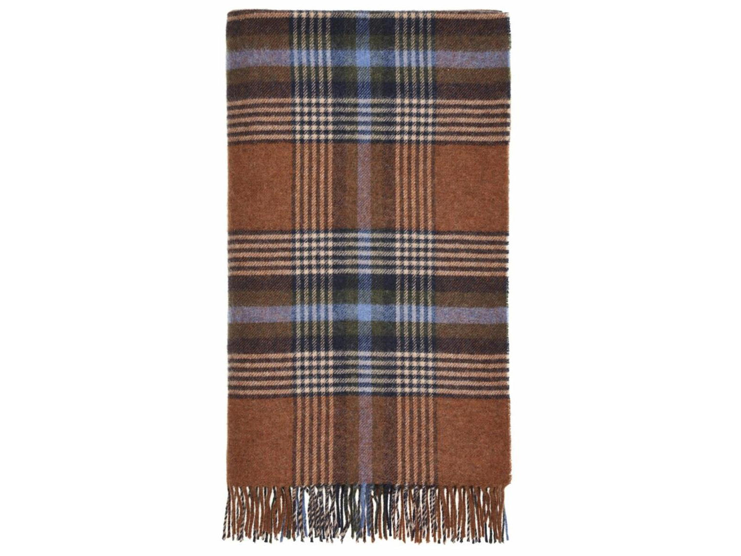 Dorset Shetland Pure New Wool Throw - Rust