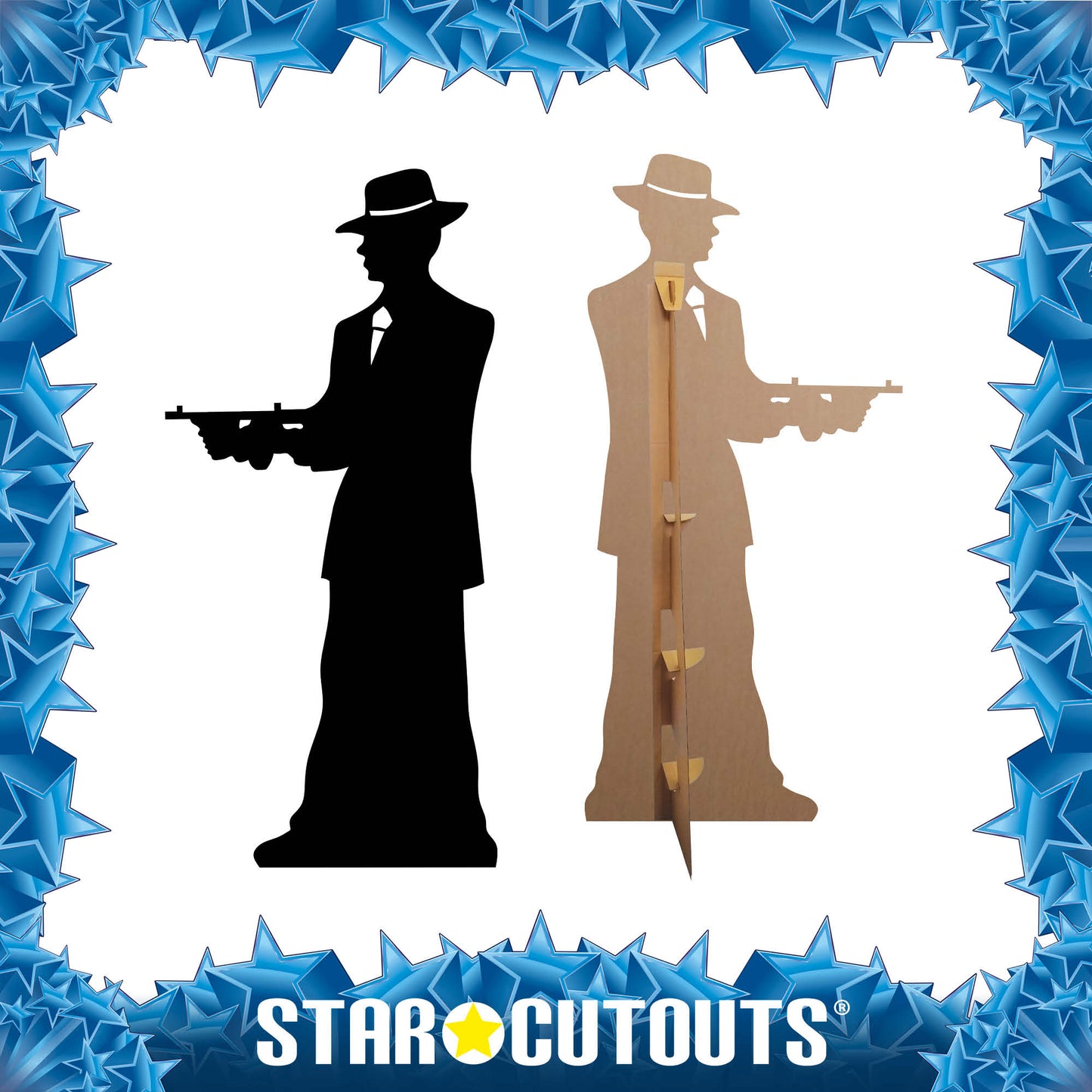 SC206 Gangster silhouette (double pack) Cardboard Cutout Height 175cm
