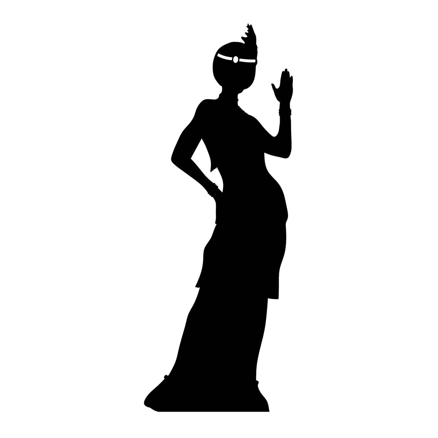 SC207 Flapper Girl silhouette Cardboard Cutout Height 175cm