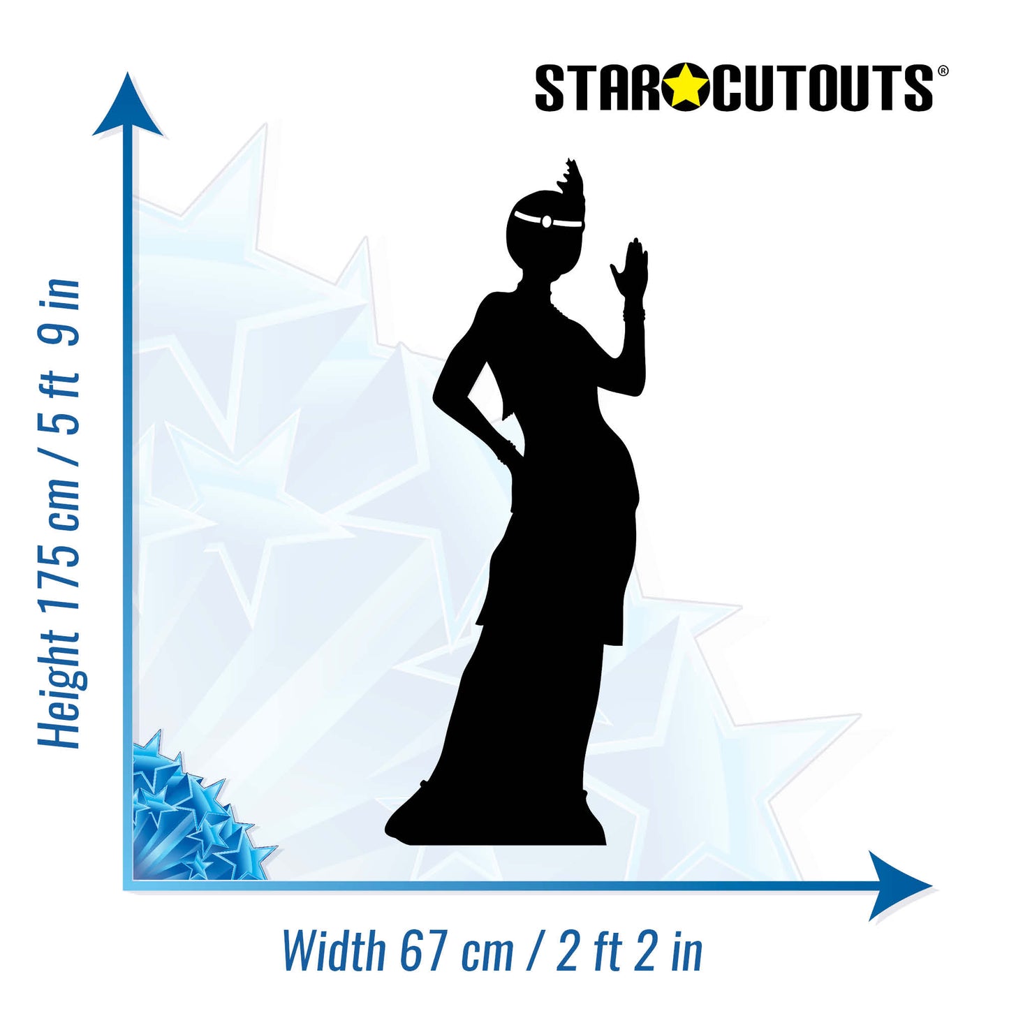 SC207 Flapper Girl silhouette Cardboard Cutout Height 175cm
