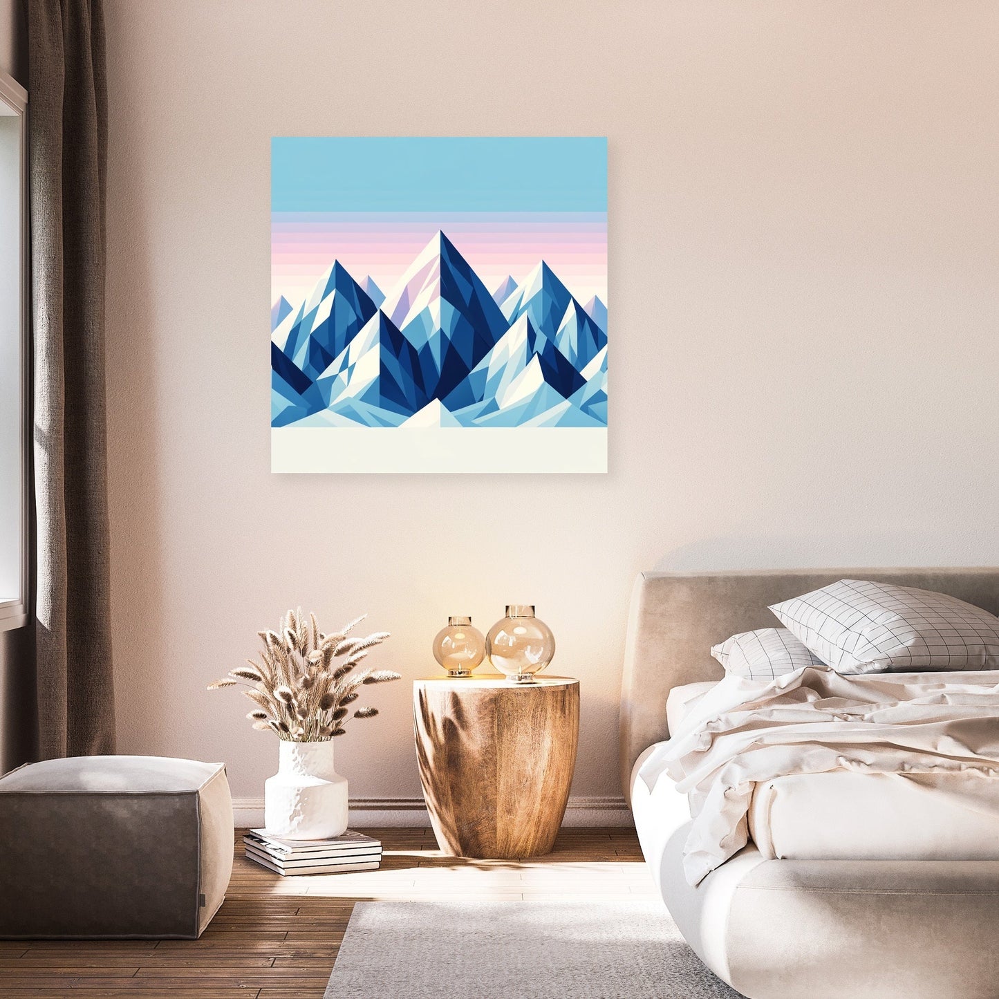 Winter Peaks Geometry Canvas