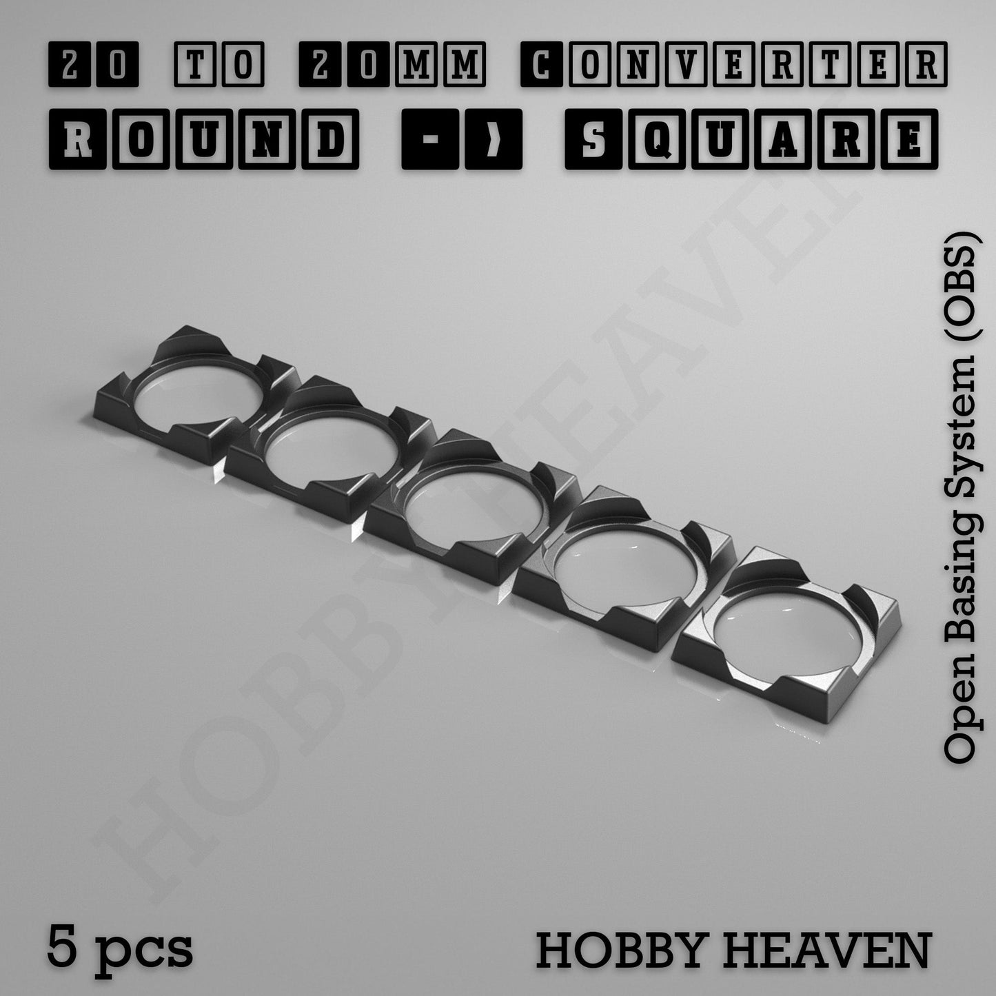 Round to Square Bases Shape and Size Converters 3d Print Full Range