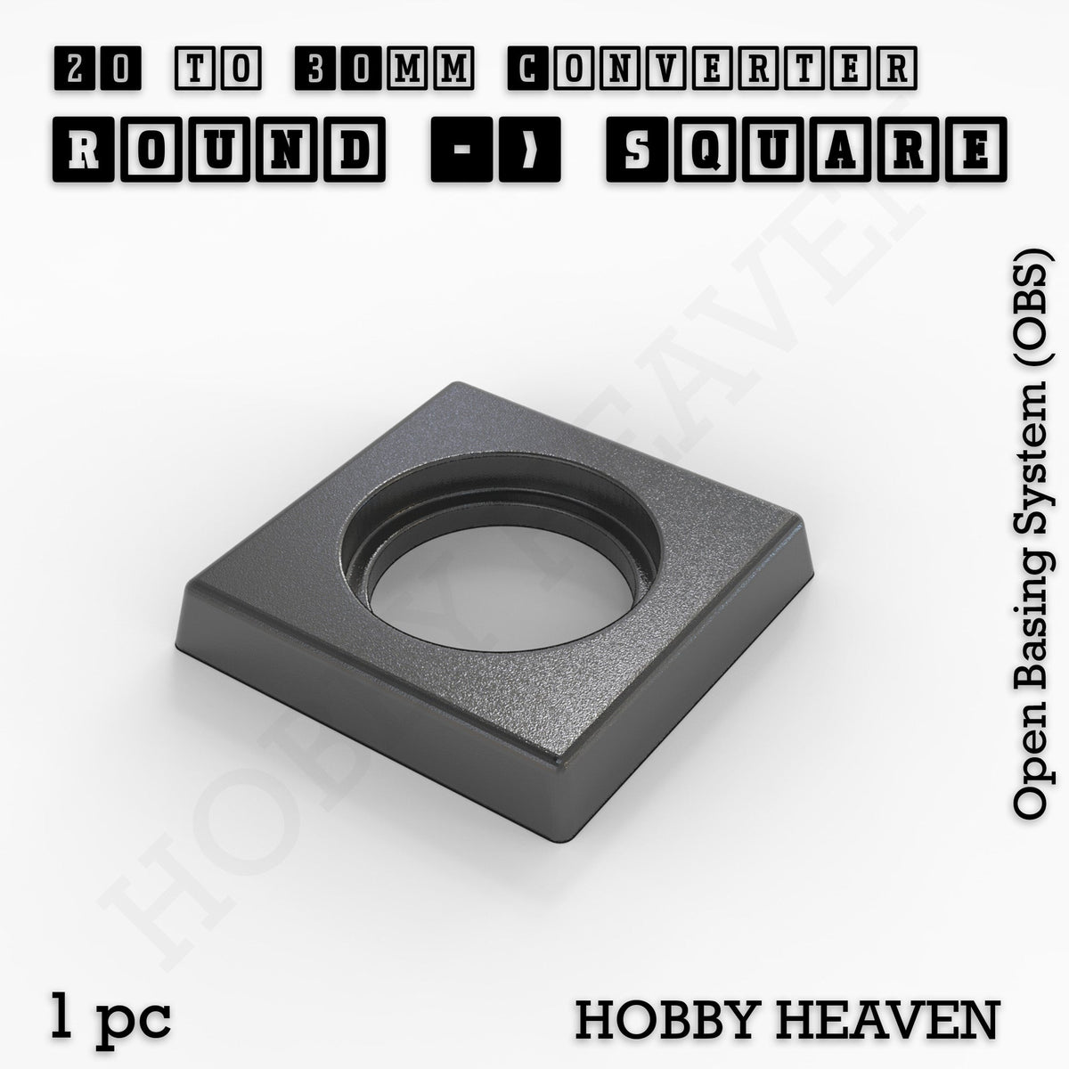 Round to Square Bases Shape and Size Converters 3d Print Full Range