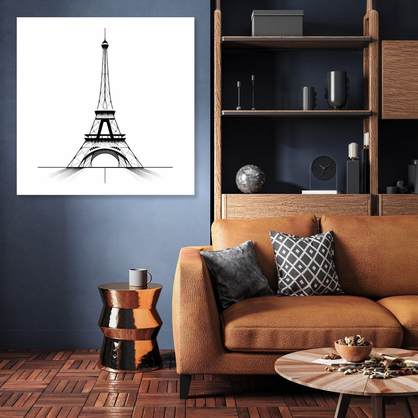 Eiffel Tower Geometry Paris Canvas