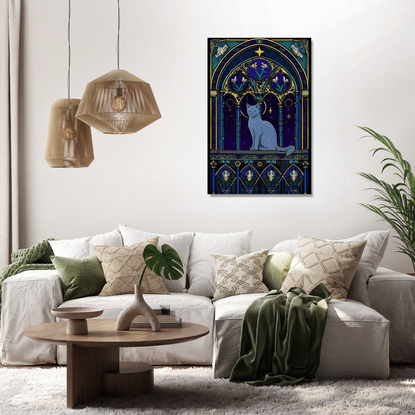 Sacred Feline Altar Canvas
