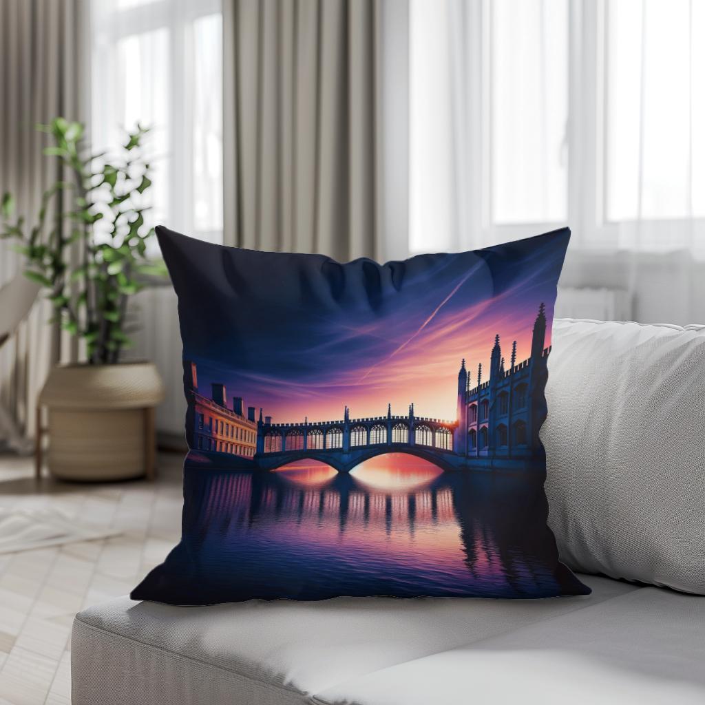 Cambridge Twilight Bridge Cotton Cushion