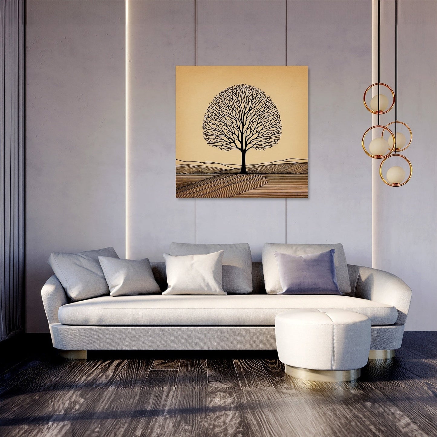 Silhouette Solace Tree Canvas