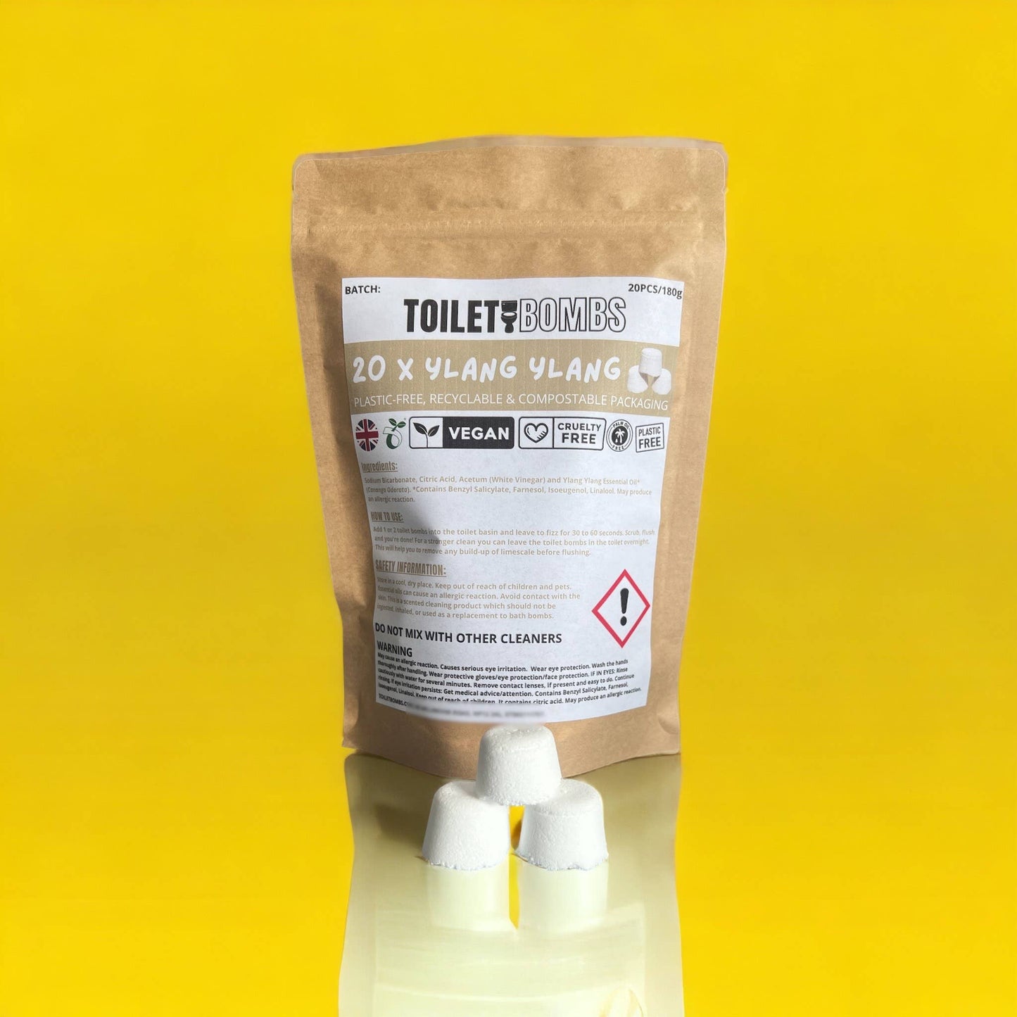 Eco Friendly Toilet Cleaning Bombs - 20 Pack