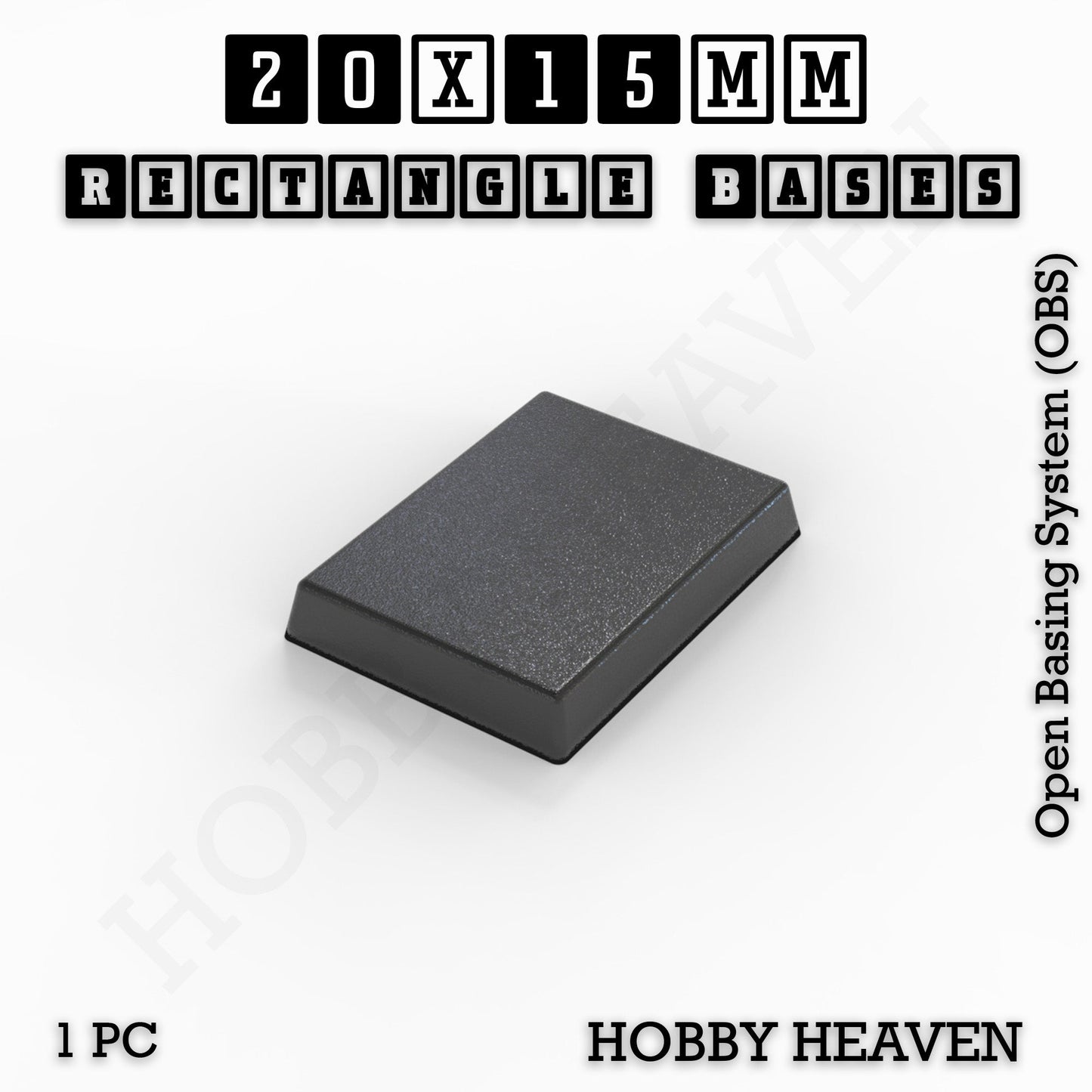 Rectangle Bases Medium Sizes - 75x30mm to 125x40mm and up to 100x90mm Wide - 3D Print Tabletop Games