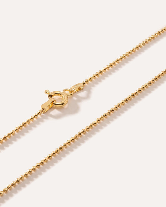 21.6" (55cm) Gold Plated Diamond Ball Chain