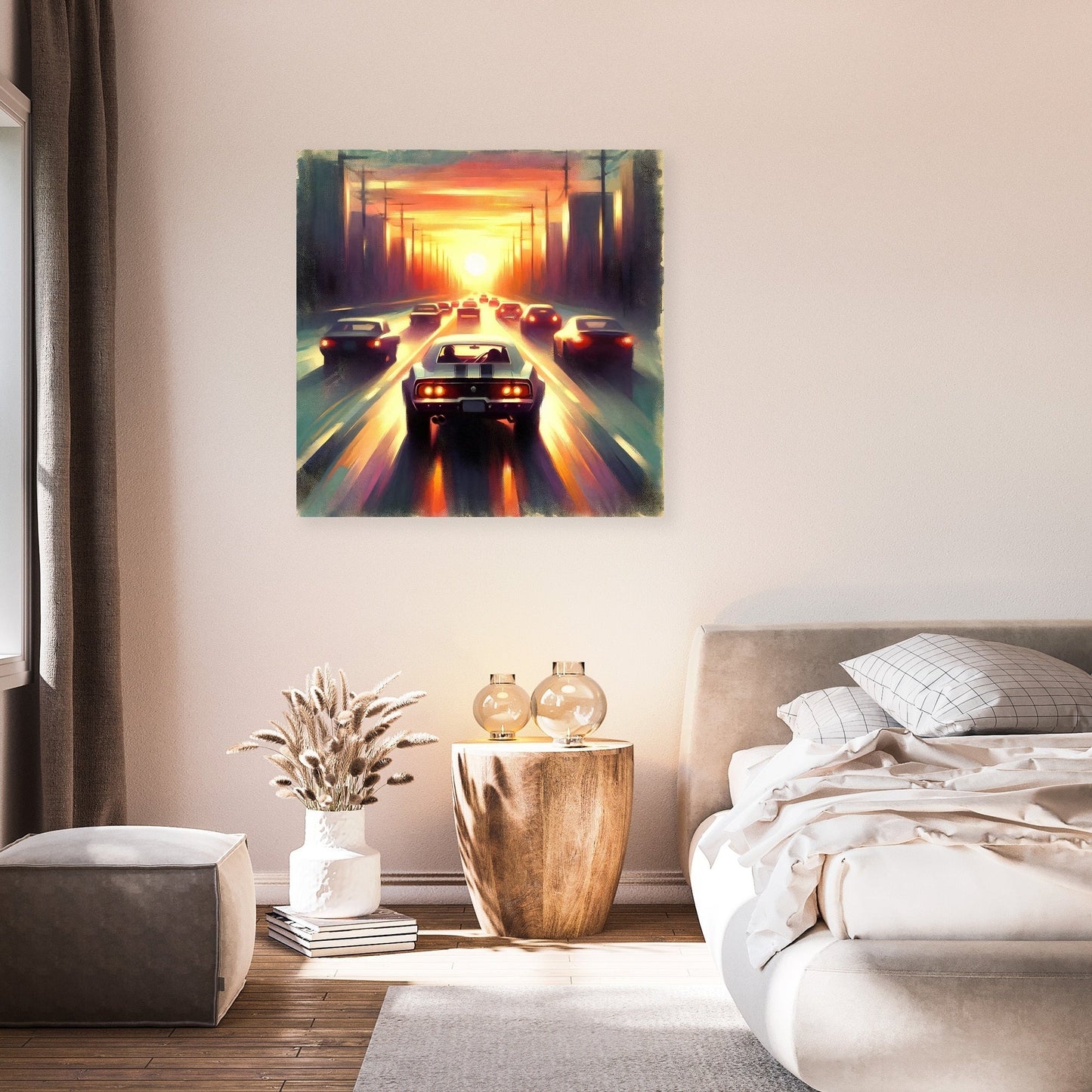 Sunset Bumper Racer Canvas