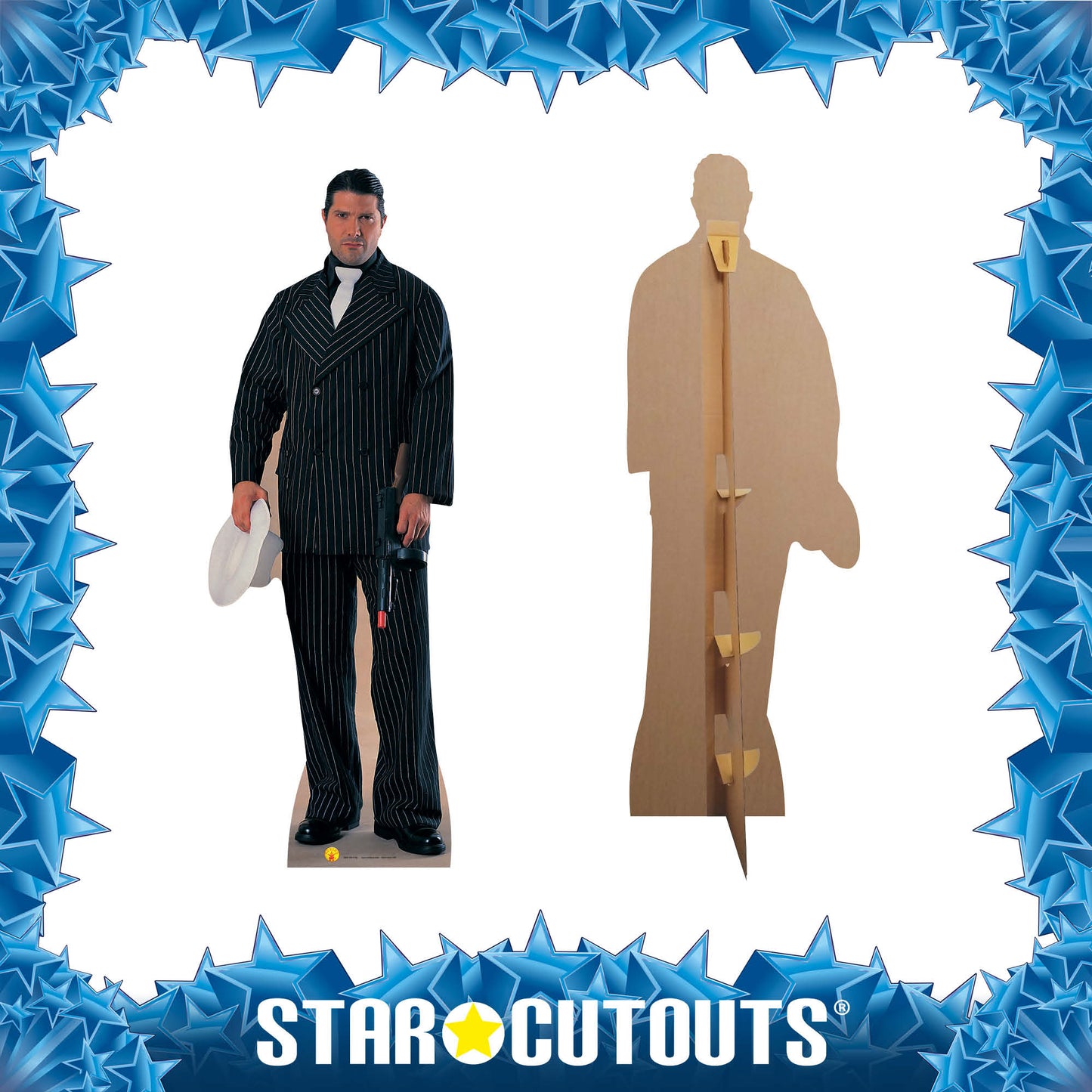 SC210 Gangster (in black pinstripe suit) Cardboard Cutout Height 189cm