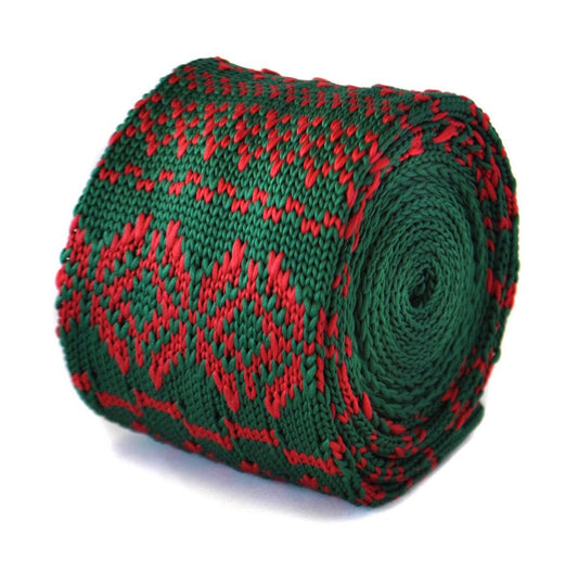 christmas range - green jumper knitted christmas tie